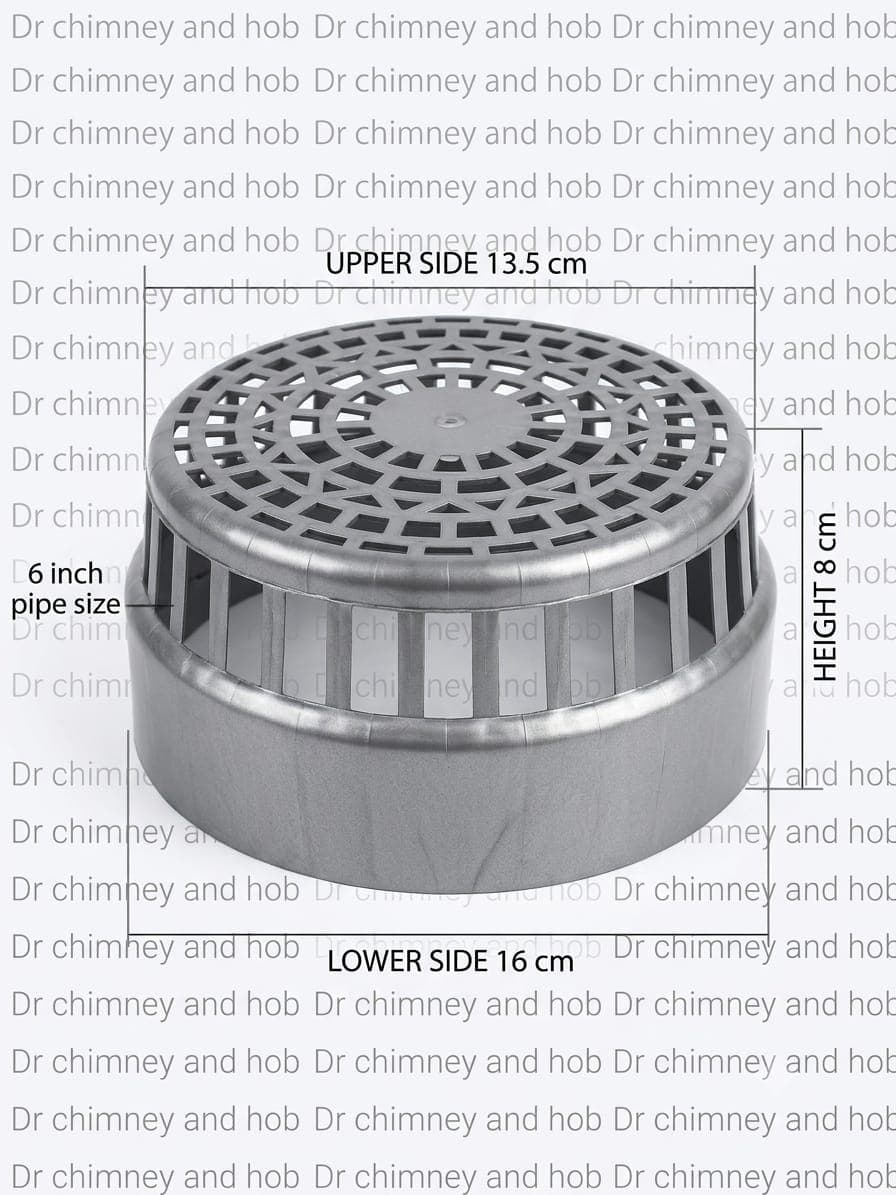 Kitchen Chimney Pipe Cowl Cover- 6-Inch